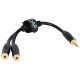 DAP FLA5 – male stereo mini-jack to 2 female stereo mini-jack 0,3 m, zwart - FLA55