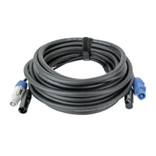 DAP FP21 Hybrid Cable - Power Pro & 5-pin XLR - DMX / Power - 10 m, black jacket - FP2110