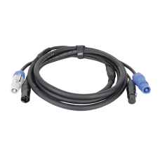 DAP FP21 Hybrid Cable - Power Pro & 5-pin XLR - DMX / Power - 150 cm, black jacket - FP21150