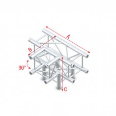 Milos T-Cross + Down 4-way - Pro-30 Square F Truss - FQ30020