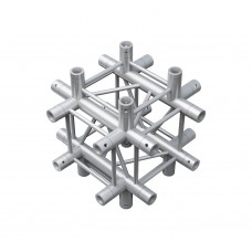 Milos Pro-30 Square F Truss - Cross up/down 6-way - 50 cm - QCF65sp - 90° corner - silver - F - FQ30051