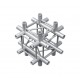 Milos Pro-30 Square F Truss - Cross up/down 6-way - 50 cm - QCF65sp - 90° corner - silver - F - FQ30051