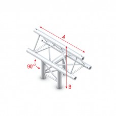 Milos T-Cross vertical 3-way, apex up - Pro-30 Triangle F Truss - FT30019