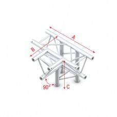 Milos T-Cross + down 4-way - Pro-30 Triangle F Truss (C020) - FT30020