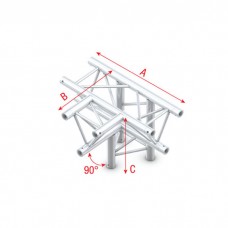 Milos T-Cross + down 4-way - Pro-30 Triangle F Truss - FT30020