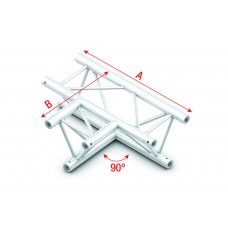 Milos Pro-30 Triangle F Truss - 3-way horizontal - 50 cm - ATF36sp - 90° corner - silver - F - FT30036