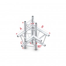 Milos Pro-30 Triangle F Truss - Corner up/down, right - 50 cm - ACF44sp - 90° corner - silver - F - FT30044