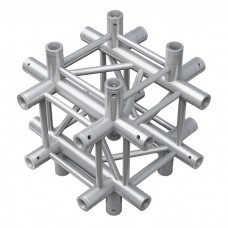 Milos Pro-30 Square G Truss - Cross up/down 6-way - 50 cm - 10430044 QLUU51 - 90° corner - silver - G - GQ30051