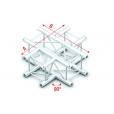 Milos Pro-30 Triangle G Truss - Cross 4-way - 50 cm - ACU41sp - 90° corner - silver - G - GT30041