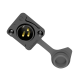 Seetronic XLR 3P Chassis, male, IP65 - Gold contacts - black housing - J3F2CWB