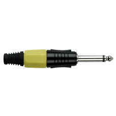 DAP 6.3 mm Jackplug Mono, Black housing - Black, Yellow - JMK102BY