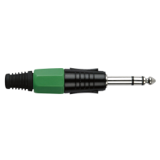 DAP 6.3 mm Jackplug Stereo, Black housing - Black, Green - JMK103BG