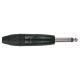 DAP 6.3mm Jack X-type Mono with black endcap - Black - JMX102BB