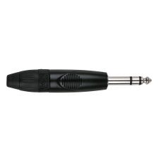DAP 6.3mm Jack X-type Stereo with black endcap - Black - JMX103BB