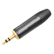 Seetronic Jack Plug 3.5 mm Stereo Vergulde contacten - zwarte behuizing - zwarte eindkap - M2TP3CBG