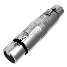 Seetronic XLR 3P female to XLR 3P female Vergulde contacten - Zilverkleurige behuizing - MA3F3F