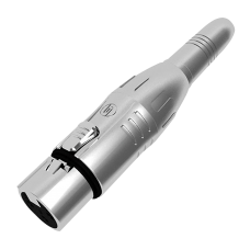 Seetronic XLR 3P female to Jack stereo female Vergulde contacten - Zilverkleurige behuizing - MA3FJ3