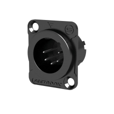 Seetronic XLR 5P Chassis, male - Black Housing - MJ5F2CB