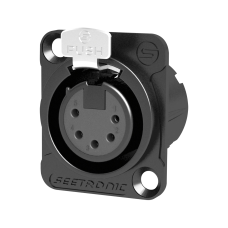 Seetronic XLR 5P Chassis, female - Silver contacts - black housing - MK5F2CB