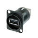 Neutrik USB D-Chassis - Black - NAUSBWB