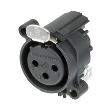 Neutrik 3 Pole Female XLR receptacle - Black - NC3FAH