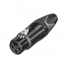 Neutrik XLR 3p. Connector Female - Black - NC3FXXBAG