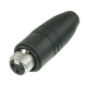 Neutrik XLR 3p. 'Heavy Duty' IP Connector Female - Zilveren behuizing, gouden contacten - NC3FXXHDD