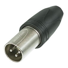 Neutrik XLR 3p. 'Heavy Duty' IP Connector Male - Zilveren behuizing, gouden contacten - NC3MXXHDD