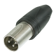 Neutrik XLR 3p. 'Heavy Duty' IP Connector Male - Zilveren behuizing, gouden contacten - NC3MXXHDD