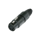 Neutrik XLR 4p. Connector Female - Zwarte metalen behuizing met zilveren contacten - NC4FX