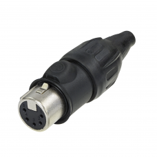 Neutrik XLR 5p. Connector Female TOP - Gouden contactpunten, roestvrij stalen behuizing - NC5FXTOP