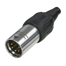 Neutrik XLR 5p. Connector Male TOP - Gouden contactpunten, roestvrij stalen behuizing - NC5MXTOP