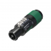 Neutrik speakON 4P Cable Connector - S Zwarte/groene behuizing - Kleine diameter kabels - NL4FXXWS