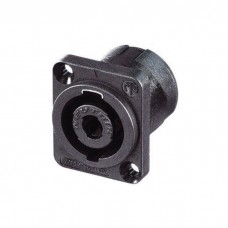 Neutrik speakON 4P Chassis, female Zwarte behuizing - NL4MP
