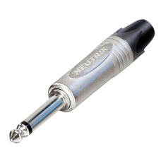 Neutrik 6.3mm Neutrik NP-2-X Jack plug Mono - Mono, nikkelen behuizing - NP2X