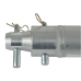 Milos Single Tube 50mm, 50 cm - 500mm, Silver - PP50050