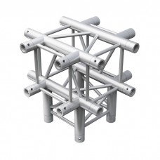 Milos Pro-30 Square P Truss - Cross + Down 5-way - 50 cm - QCF51sp - 90° corner - silver - P - PQ30051