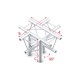 Milos Cross + down 5-way, apex down - 71 cm - Pro-30 Triangle P Truss - PT30024