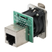 DAP Ethernet RJ45 D-size chassis - Doorvoeradapter in een D-vormige metalen flens met vergrendelingssysteem. Nikkel - RFC01