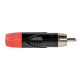 DAP RCA Connector, Male, Black Housing - Red end cap - RMK302R