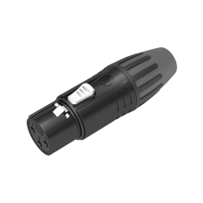 Seetronic XLR 3P Connector, female - Silver contacts - Black housing - SCMF3B