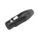 Seetronic XLR 3P Connector, female - Silver contacts - Black housing - SCMF3B