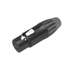 Seetronic XLR 3P Connector, female - Gold contacts - Black housing - SCMF3BG