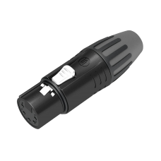 Seetronic XLR 5P Connector, female - Silver contacts - Black housing - SCMF5B