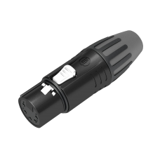 Seetronic XLR 5P Connector, female - Gold contacts - Black housing - SCMF5BG