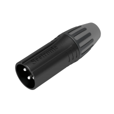 Seetronic XLR 3P Connector, male - Silver contacts - Black housing - SCMM3B