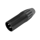 Seetronic XLR 3P Connector, male - Silver contacts - Black housing - SCMM3B