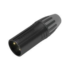 Seetronic XLR 3P Connector, male - Gold contacts - Black housing - SCMM3BG