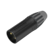 Seetronic XLR 3P Connector, male - Gold contacts - Black housing - SCMM3BG