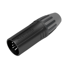 Seetronic XLR 5P Connector, male - Silver contacts - Black housing - SCMM5B